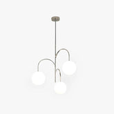 Glass Globe Pendant Light Fixture with Three Lights